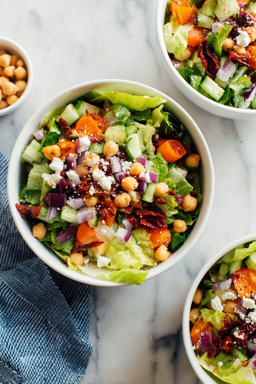 Vegetarian Italian Salad - Serving Suggestion