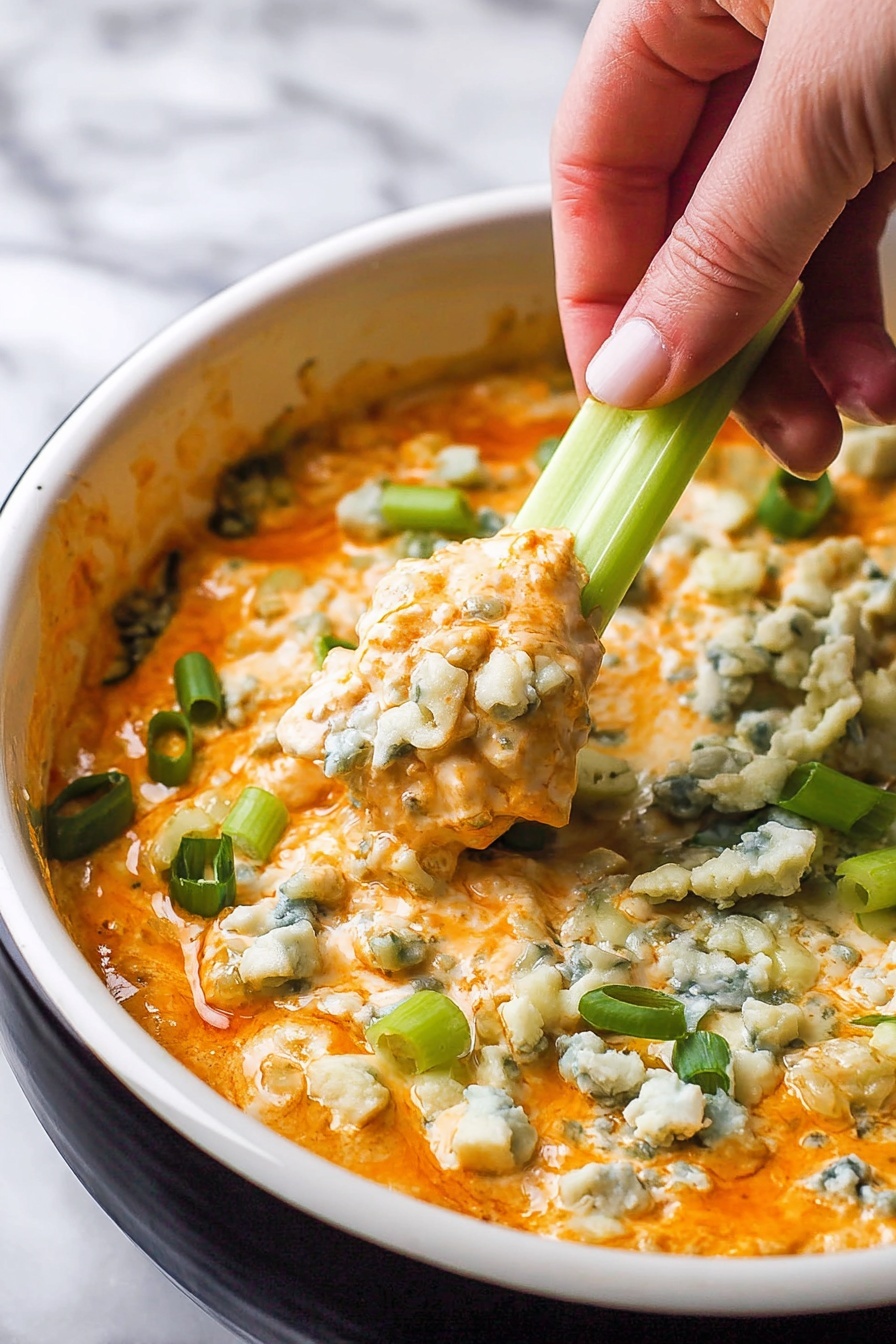Buffalo Chicken Dip - Serving Suggestion